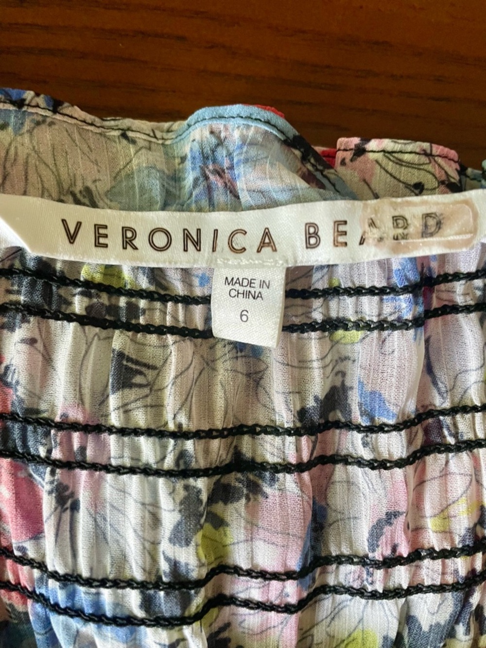 VERONICA BEARD Cici Ruched Floral Mini Dress Size 6 - Picture 9 of 12
